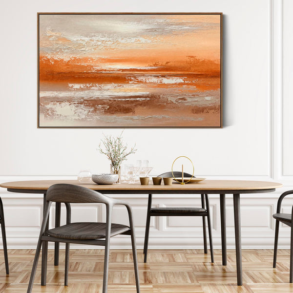 Rust Abstract Framed Artwork - Sienna Horizon