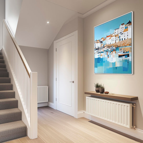 Cornish Seaside Wall Art Print - Framed Square - Coastal Memories