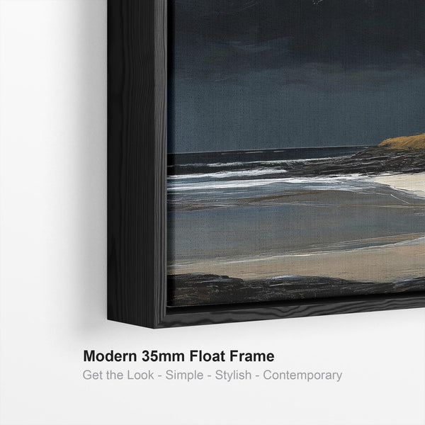 Large Framed Scottish Canvas Artwork - Lighthouse - Edge of Storm