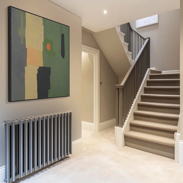 Sage Green Abstract Framed Wall Art - Olive Balance