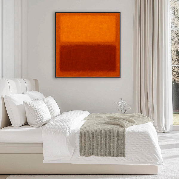 Orange Abstract Framed Artwork Canvas Rothko Style - Rust Symphony