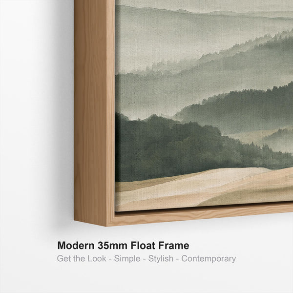 Living Room Framed Wall Art Canvas for Lounge - Tuscan Forest