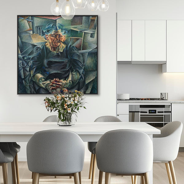 Umberto Boccioni Framed Art on Canvas Volumi Orizzontali.