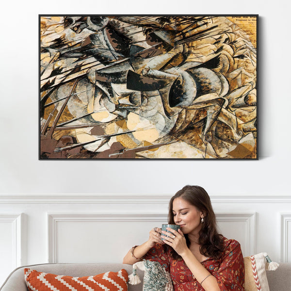 Umberto Boccioni Framed Art Picture on Canvas Charge of the Lancers