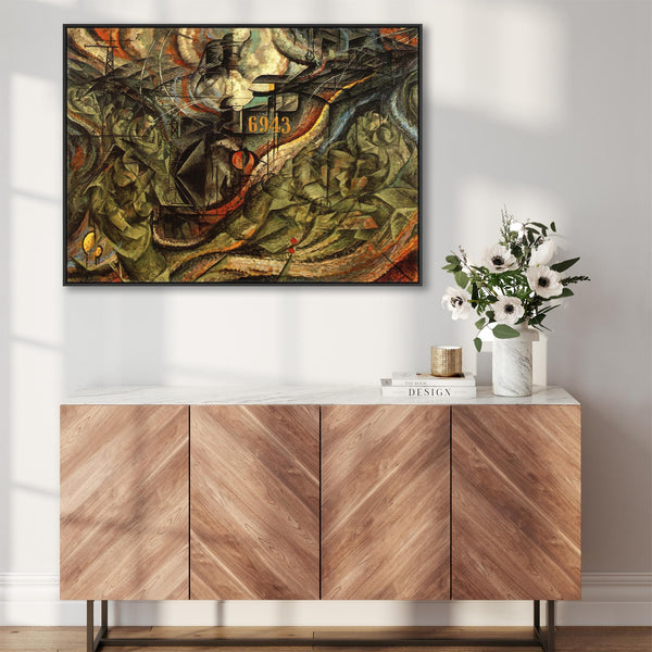 Umberto Boccioni Framed Artwork on Canvas States of Mind The Farewells