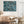 Large Teal Blue Living Room Framed Wall Canvas - Ecstatic