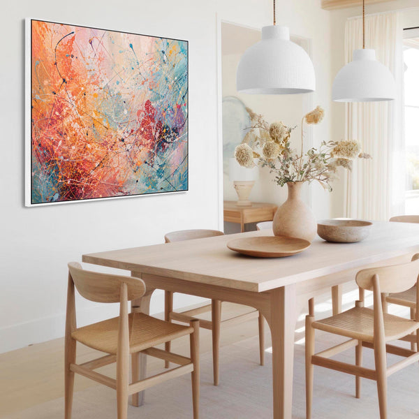 Bright Vibrant Colourful Framed Kitchen Wall Art Canvas - Zesty
