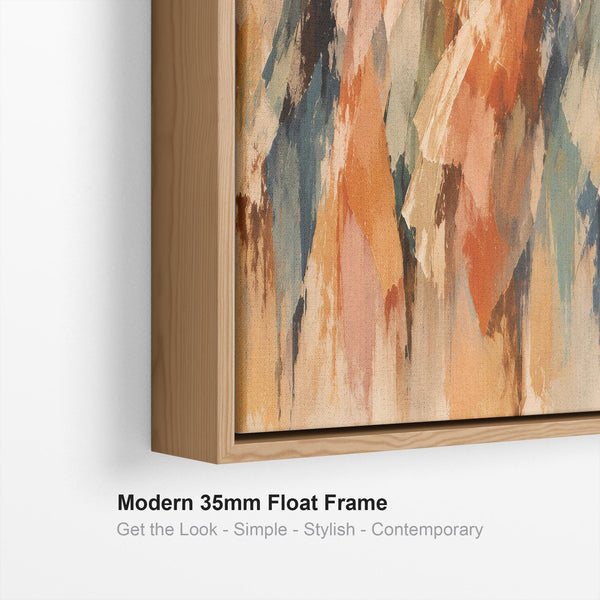 Warm Bedroom Abstract Framed Canvas over Bed - Flamenco Parade
