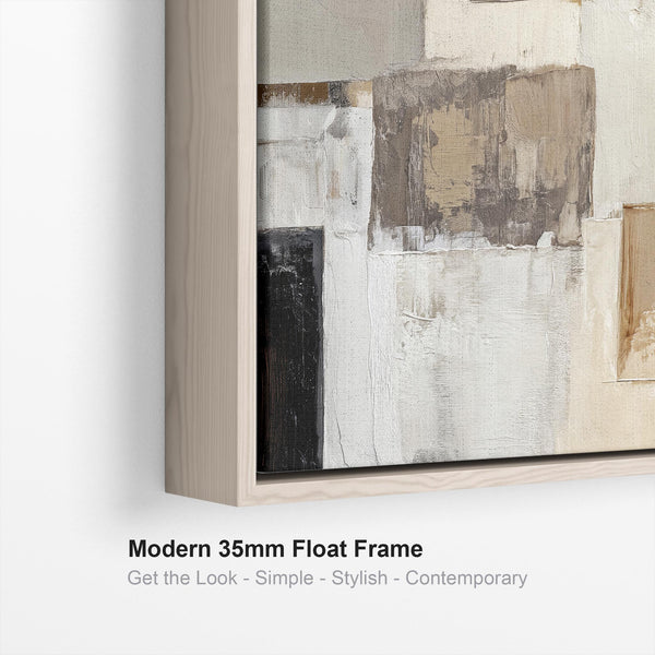Hallway Framed Canvas Picture - Warm Neutral Entrance Artwork