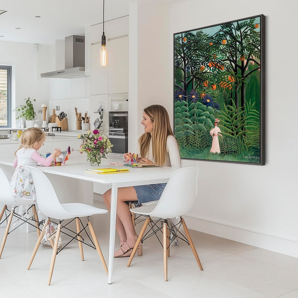 Large Henri Rousseau Wall Art Canvas Print of Woman Walking in an Exotic Forest