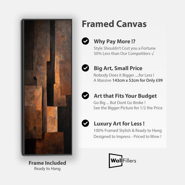 Tall Rust Brown Orange Upright Wall Art - Earth Shadows