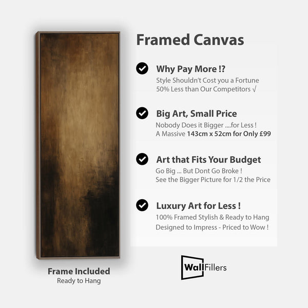 Brown Beige Black Framed Artwork Canvas Mocha Wish
