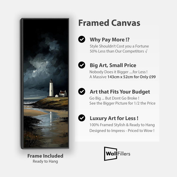Framed Scottish Wall Art - Lighthouse - Last Light