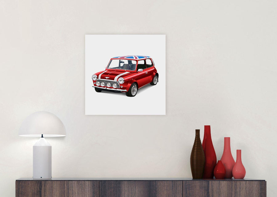 mini cooper lifestyle canvas modern 49cm square 1s277s for your boys bedroom