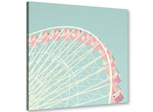 cheap shabby chic duck egg blue pink ferris wheel lifestyle canvas 64cm square 1s282m for your bedroom