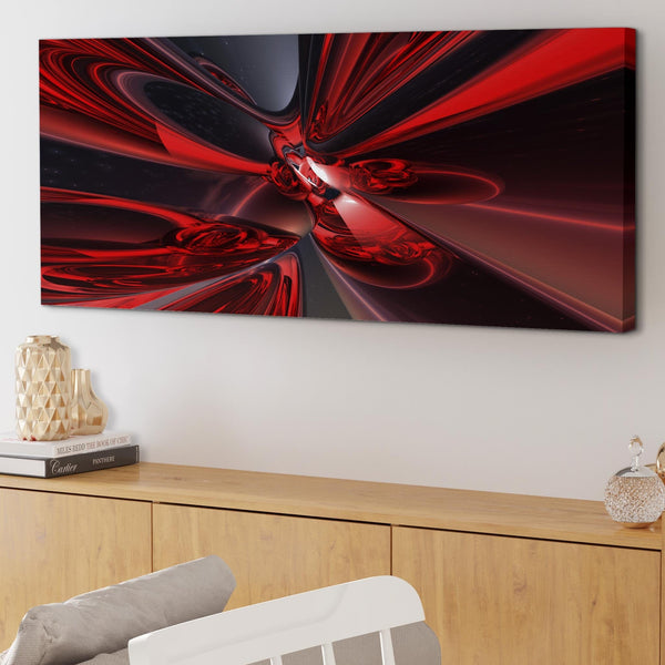 Abstract Extra-Large Red Canvas Wall Art