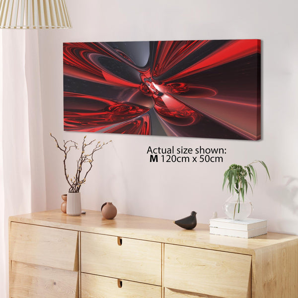 Abstract Extra-Large Red Canvas Wall Art