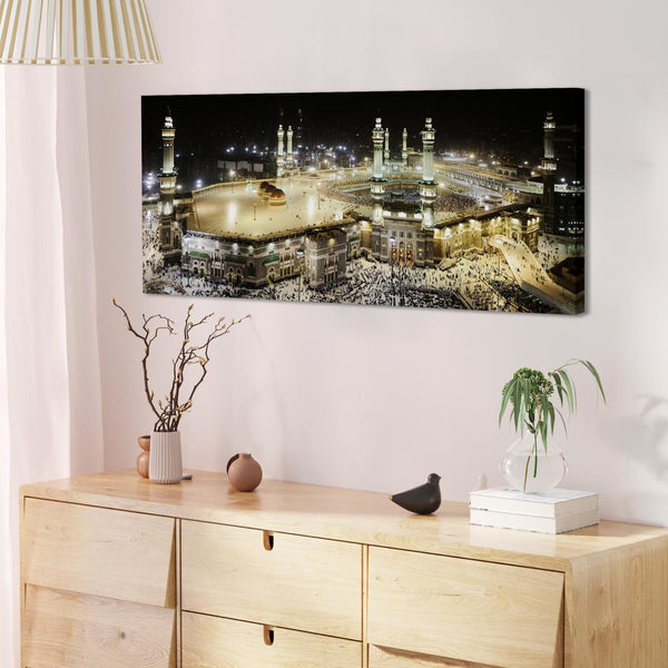 Islamic Canvas - Mecca at Night - Hajj Canvas