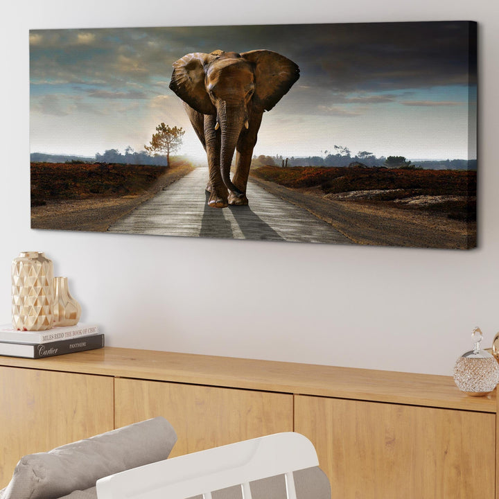 African Elephant - Modern Landscape Canvas - 1209