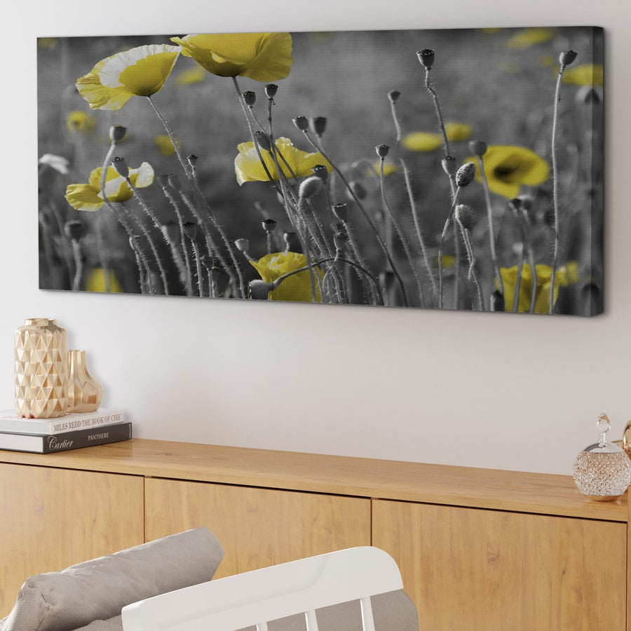 Yellow Poppies Floral Modern Canvas Art