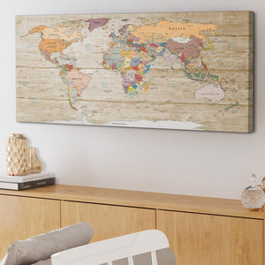 Map of the World Canvas Art Print