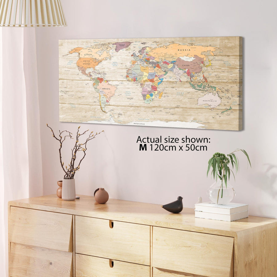Map of the World Canvas Art Print