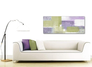Contemporary Lime Green Purple Abstract Painting Canvas Wall Art Print Modern 120cm Wide For Your Dining Room-1364