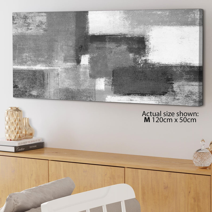 Black White Grey Abstract Canvas Pictures