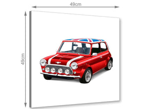 chic mini cooper lifestyle canvas modern 49cm square 1s277s for your study