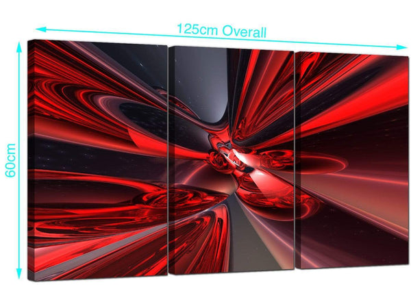 Set of 3 Contemporary Canvas Prints 125cm x 60cm 3006