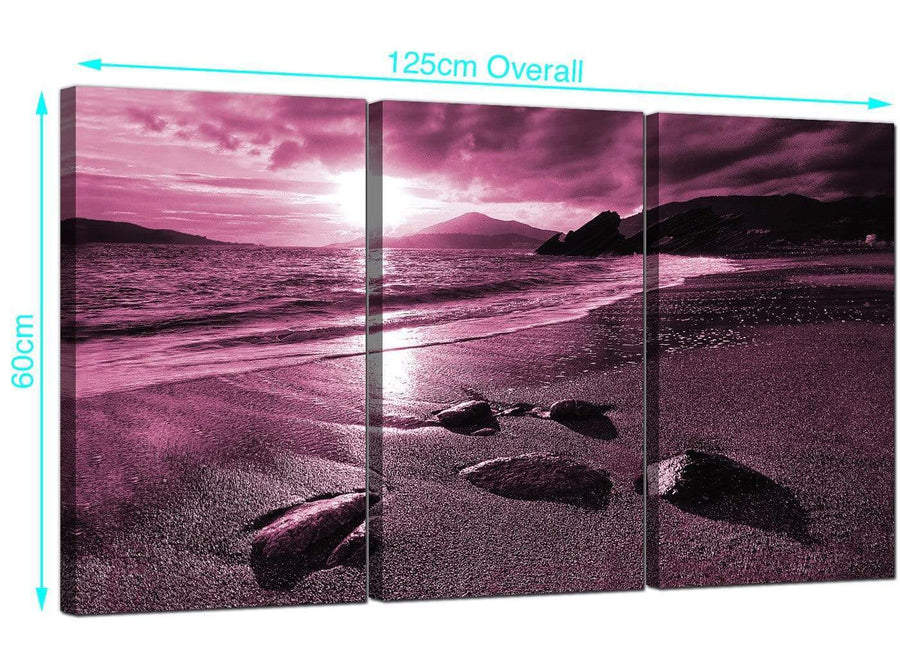 3 Panel Seaside Canvas Pictures 125cm x 60cm 3078