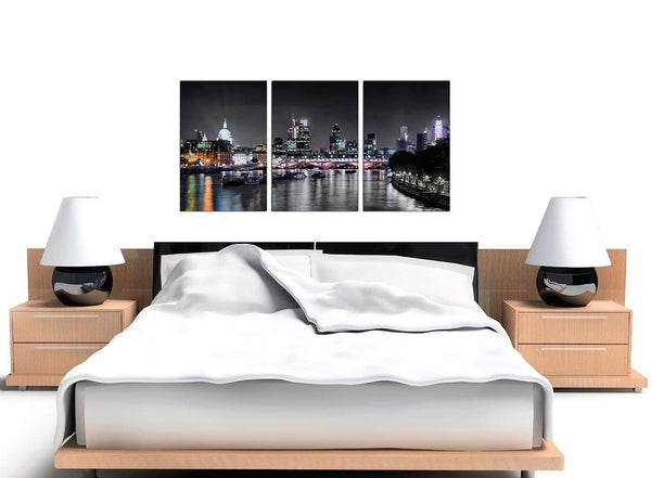 London Skyline at Night Cityscape Canvas