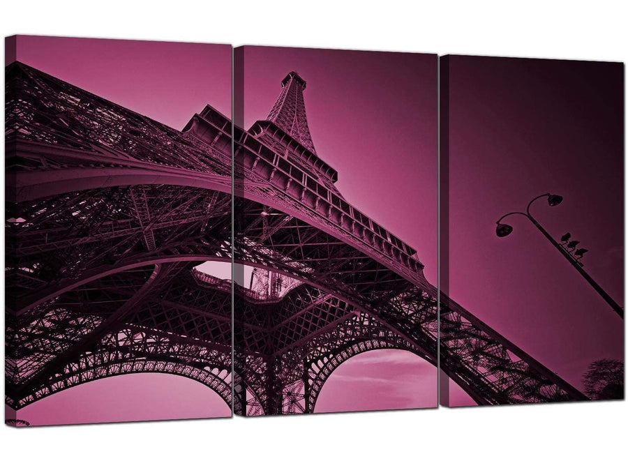 Set of 3 Cityscape Canvas Prints Eiffel Tower Paris 3015