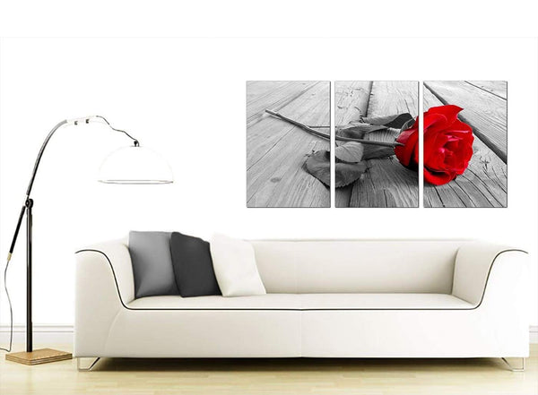 3 Panel Floral Canvas Art 125cm x 60cm 3005