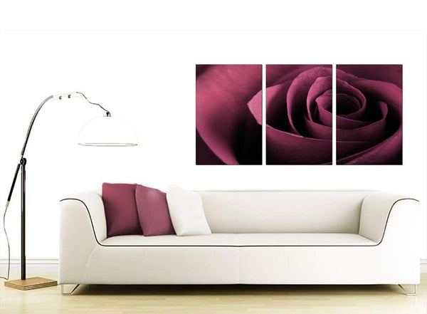 Set of 3 Flower Canvas Prints 125cm x 60cm 3111