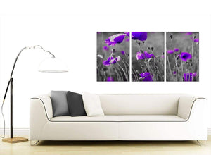 Set of 3 Flower Canvas Pictures 125cm x 60cm 3136