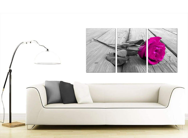 3 Part Flower Canvas Prints 125cm x 60cm 3036