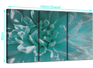 Set of 3 Flower Canvas Prints UK 125cm x 60cm 3103