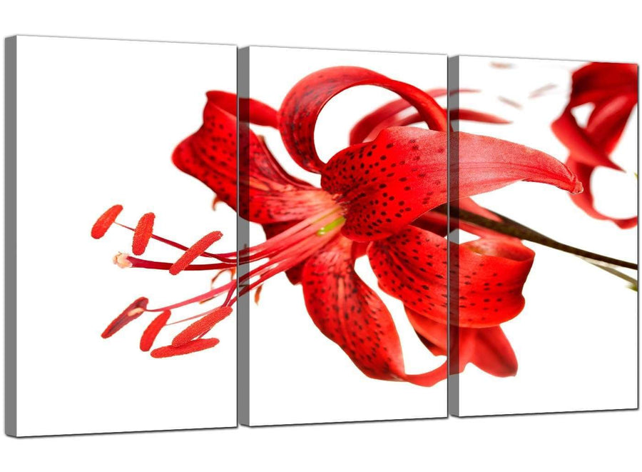 3 Part Flowers Canvas Wall Art Lily 3052