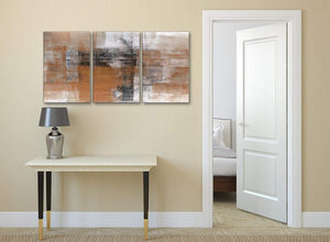3 Panel Orange Black White Painting Dining Room Canvas Pictures Accessories - Abstract 3398 - 126cm Set of Prints