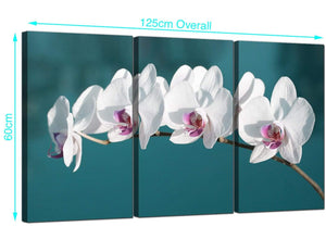 3 Panel Orchids Canvas Art 125cm x 60cm 3115