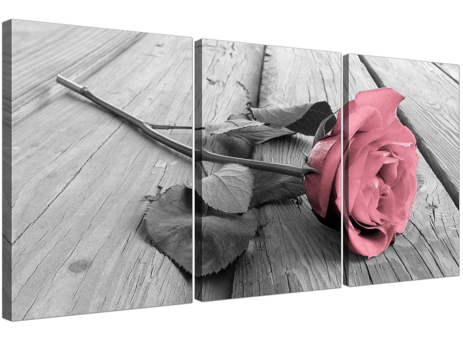3 panel rose canvas pictures living room 3271