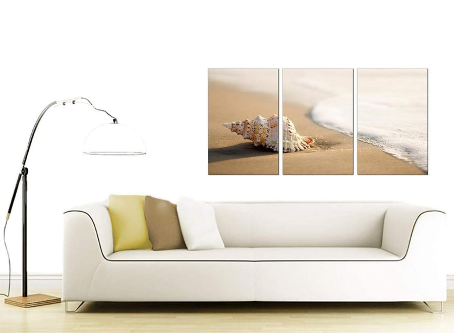 Three Part Sea Canvas Pictures 125cm x 60cm 3146
