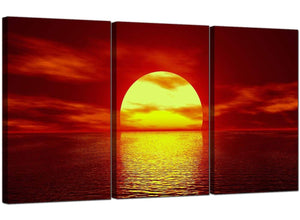 Set of 3 Sea Canvas Pictures Landscape 3001