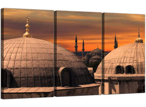 3 Panel Muslim Canvas Wall Art Istanbul Turkey 3192