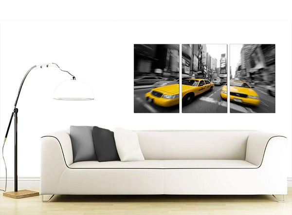 3 Part American Cityscape Canvas Prints 125cm x 60cm 3028