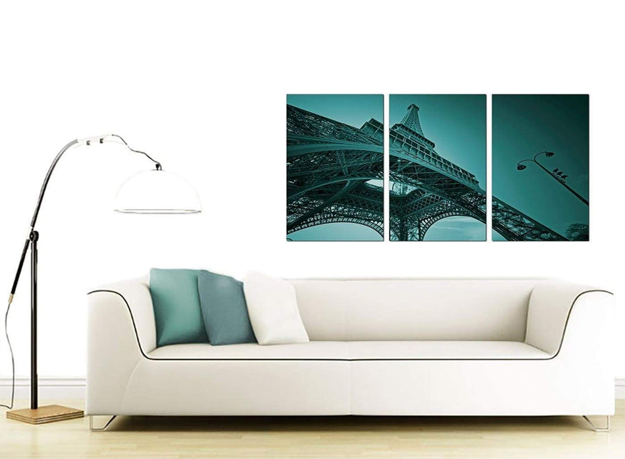 Set of Three French Cityscape Canvas Pictures 125cm x 60cm 3014