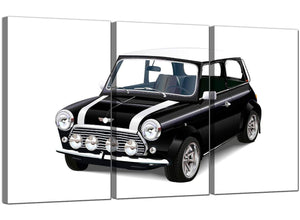 3 Part Automobile Canvas Wall Art Mini Cooper Car 3095