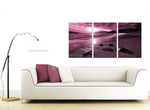 Three Panel Sea Canvas Wall Art 125cm x 60cm 3078