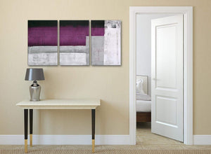 3 Panel Purple Grey Painting Kitchen Canvas Wall Art Accessories - Abstract 3427 - 126cm Set of Prints